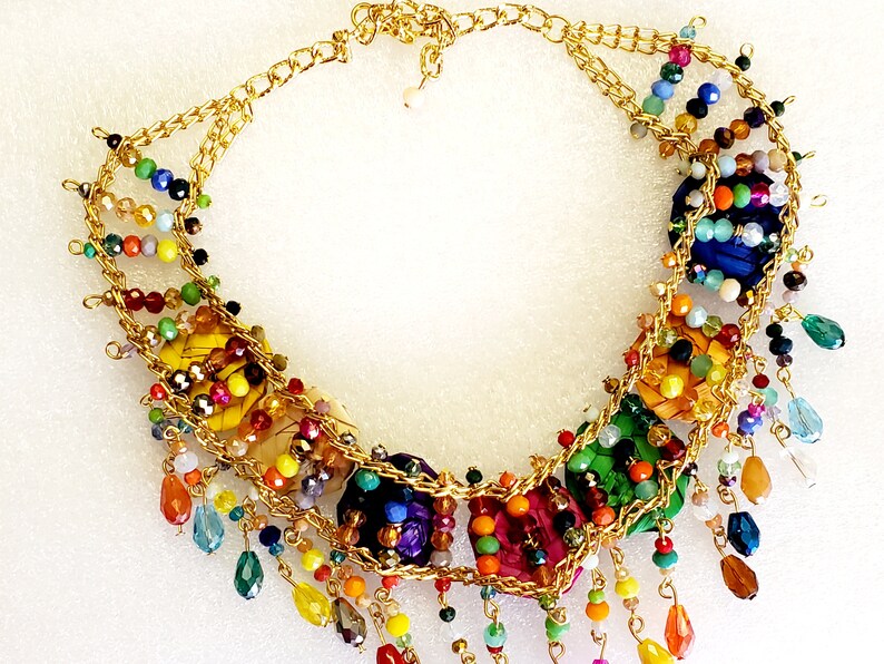 Mexican Handmade Jewelry Setmexican Necklace and Earringspalm Leaf