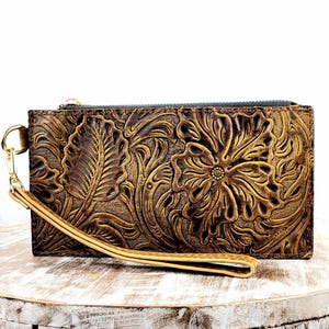 Wallet-Mexican leather wallet -Mexican Flowers-Mexican Wallet-Artisanal Wallet-Cartera de Piel-Cartera de Cuero-Cartera Mexicana
