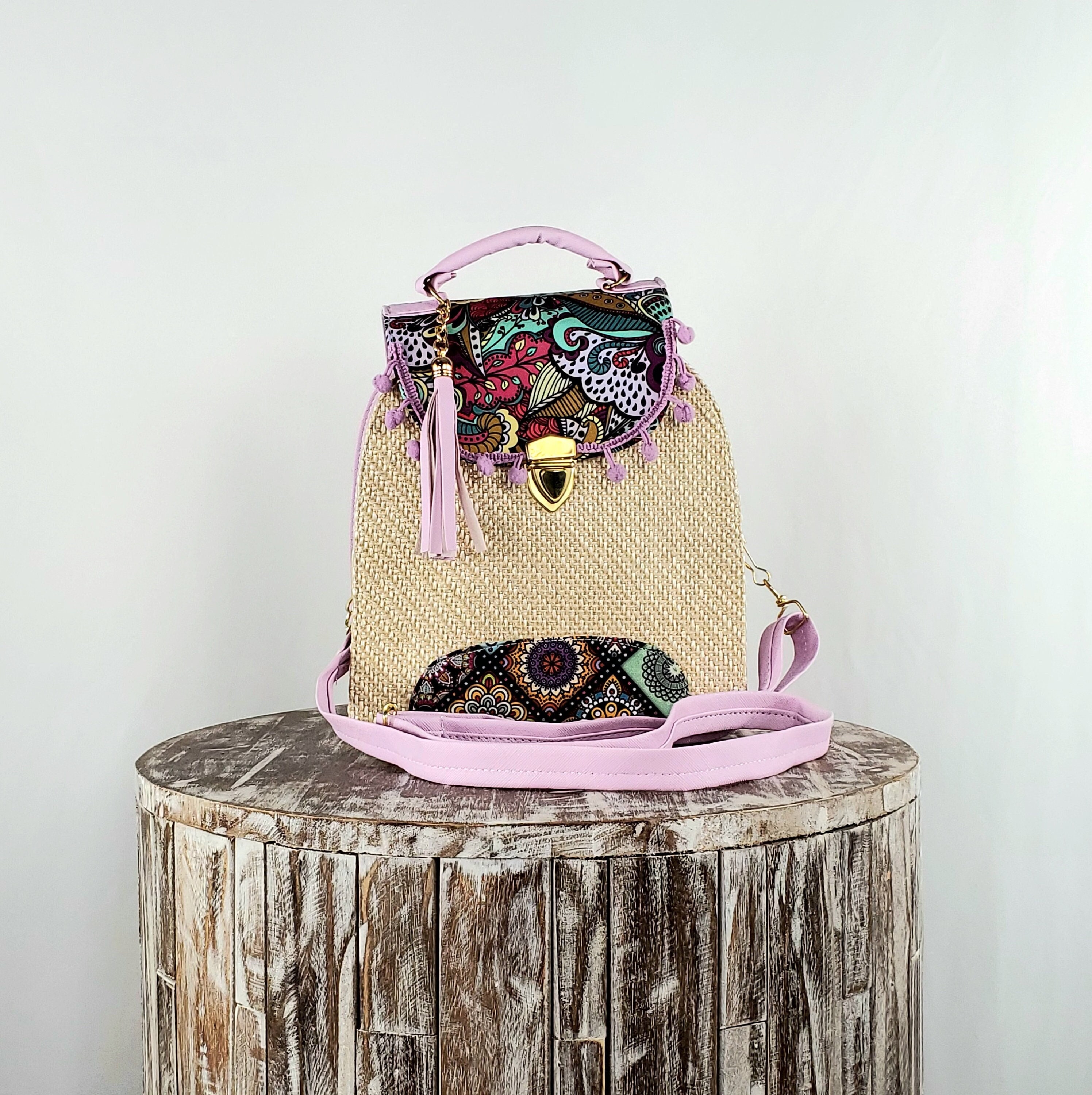 Mini Backpack-handbag Made of Yute Made in Mexico - Etsy
