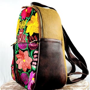 Artesanal Love Floral Tooled Leather Backpack in Black and Multicolor Wrangler Floral Tooled Backpack - Montana West – Montana  main image 4
