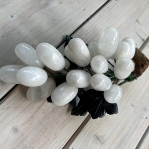 Vintage Alabaster Stone Grape Cluster