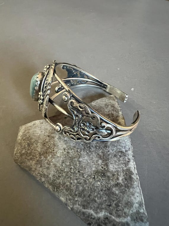 Godane Sterling Silver Larimar Cuff Braclet - image 5