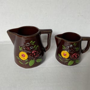 VIntage Japan Brown Creamer Set