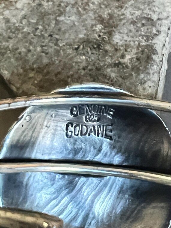 Godane Sterling Silver Larimar Cuff Braclet - image 3