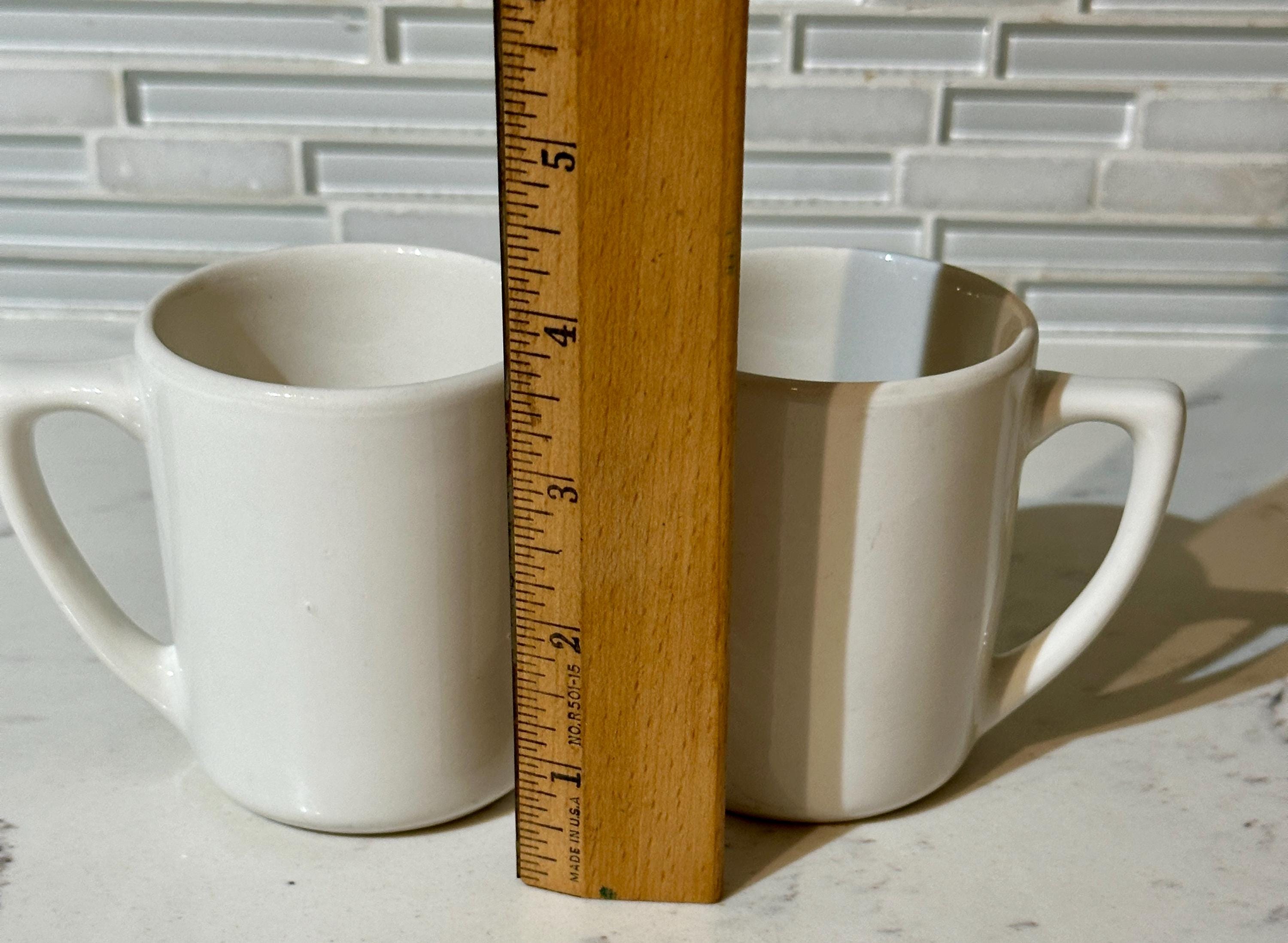 Vintage 1960s Farmhouse Diner White Coffee Mug - Stamped ALOX Retro Cup