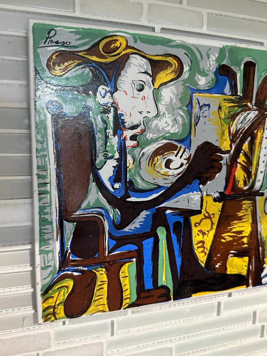 Micasso Vintage Hand-painted Porcelain Tile Art: Picasso's the Artist & His ...
