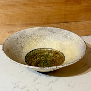 Vintage Raku Sculpture Bowl / Centerpiece Vessel • Signed & Dated Mark Wong • 1 of a Kind Wedding Anniversary Collectible Art Home Gift!