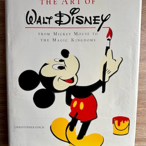 WALT DISNEY&#39;S &quot;The Art of Disney&quot; Book by Christopher Finch, Published 1983  Colorful Art - Collectible Books • Bonus Mickey Mouse Tote Bag
