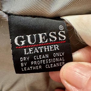 Y2K Vintage Guess Black Leather Zip Jacket • Size S - EXCELLENT PRISTINE CONDITION - One Owner • Designer Coat