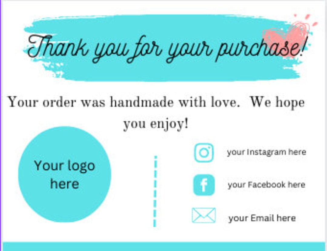 Business Thank You Note - Etsy