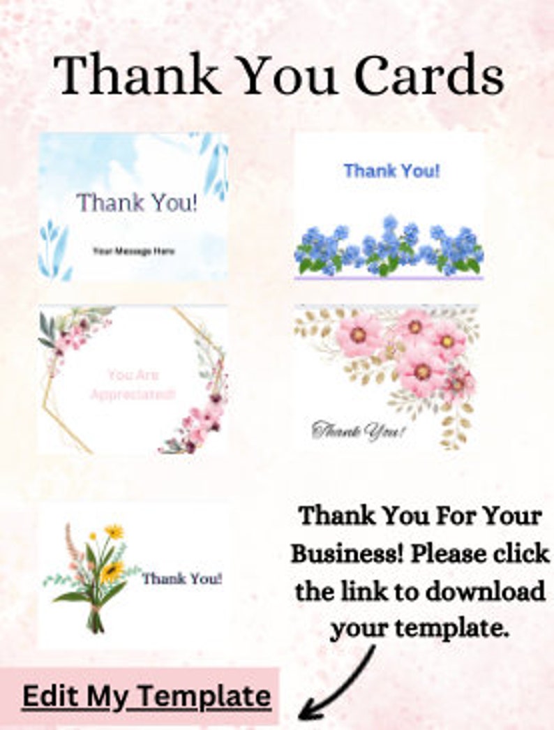 Digital Thank You Cards Etsy