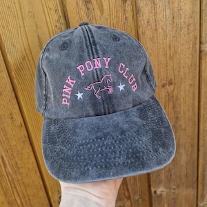 Pink Pony Club bestickte Kappe - Benutzerdefinierte Hut & Garnfarben - Cowboy Cowgirl Frühling Sommer Geschenk