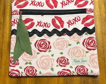 XOXO and Roses Valentine Cross Stitch Project Bag