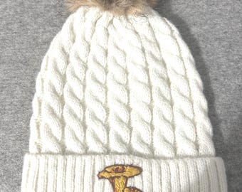 Mushroom Hand Embroidered Toboggan