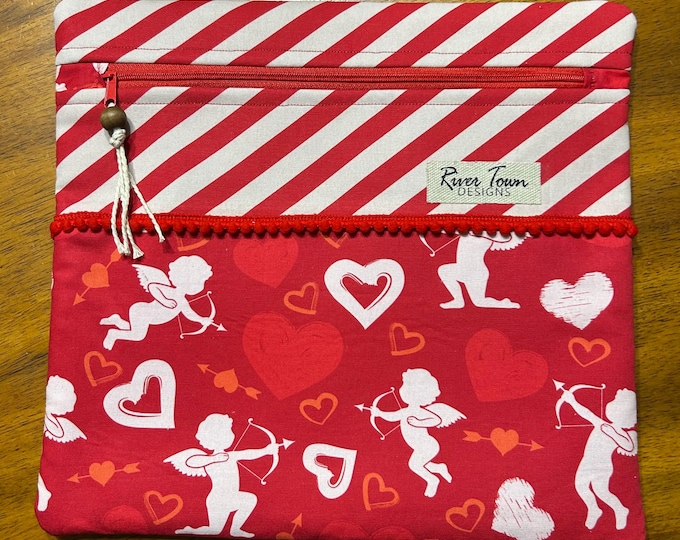 Cherubs Valentine Cross Stitch Project Bag