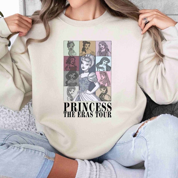 Princess The Eras Tour Comfort Colors Shirt, Disney Princess Shirts, Disney Princess Characters Shirt, Disneyland World Shirts