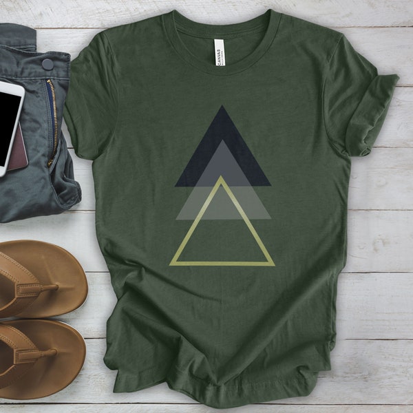 Geometric Graphic T-Shirt, Aesthetic Shirt, Trendy Tees, Mens Simple Tees, Abstract Tee, Penrose Triangle T-Shirt, Graphic Tees, Cool Tees
