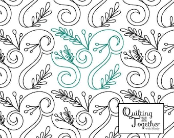 Flurries Digital Panto Design for Longarm Edge to Edge E2E Quilting ...