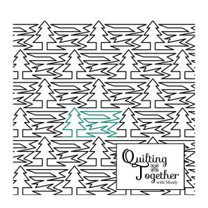 Frozen Woodland Digital Pantograph Design for Edge to Edge Longarm Quilting