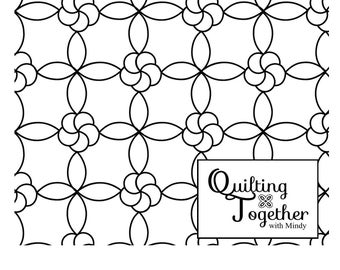 Rosette Digital Pantograph Design Bundle for Longarm Quilting (Digital Download)