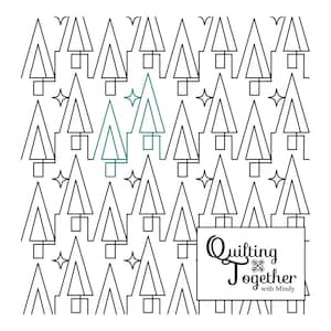 Woodland Christmas Digital Design for Edge to Edge and Longarm Quilting