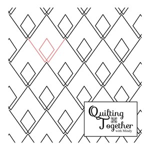 Diamond Chevron Longarm Digital Quilting Design for Edge to Edge and Pantograph