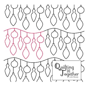 Vintage Ornaments Wave Digital Design for Edge to Edge and Pantograph Longarm Quilting