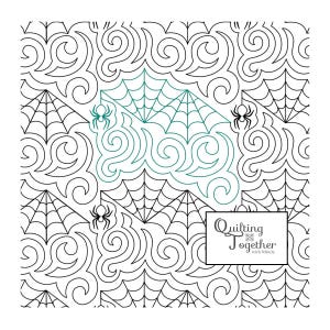 Diseño digital de acolchado de brazo largo Spiderweb Labyrinth para borde a borde y pantógrafo
