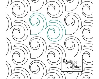 Swirl Drops Longarm Quilting Digital Design Pattern Edge to Edge E2e ...