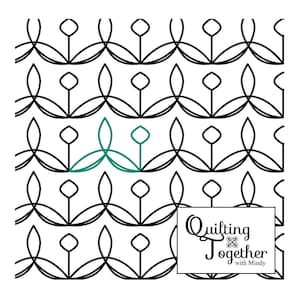 Spring Petals Panto Digital Design for Longarm Quilting Edge to Edge E2E Pantograph