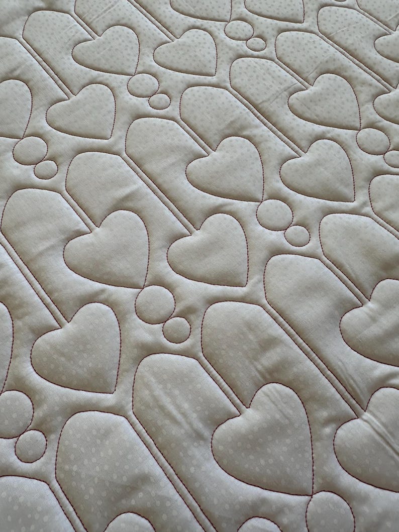 Heart Drop Panto Digital Design for Longarm Quilting Edge to Edge E2E ...