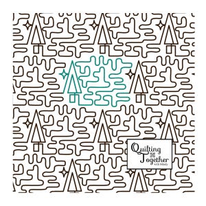 Woodland Maze Digital Pantograph Design for Edge to Edge Longarm Quilting