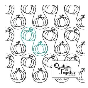 Dueling Pumkpkins Panto Digital Design für Langarm Quilten Edge to Edge E2E Pantograph