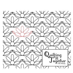 Daisy Hugs Longarm Digital Quilting Design for Edge to Edge and Pantograph