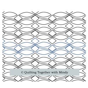 Diamond Bow Digital Quilting Design for Longarm Edge to Edge Pantograph