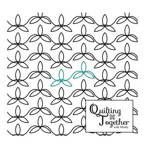 Trillium Vine Panto Digital Design for Longarm Quilting Edge to Edge E2E and Pantograph