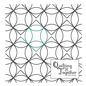 Chevron Orange Peel Panto Digital Design for Longarm Quilting Edge to Edge E2E Pantograph