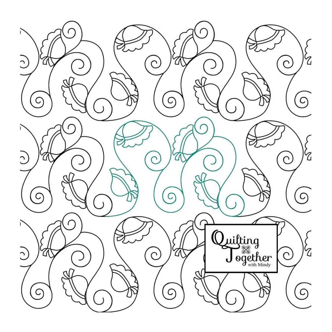 Sunbonnet Swirl Panto Digital Design for Longarm Quilting Edge to Edge ...