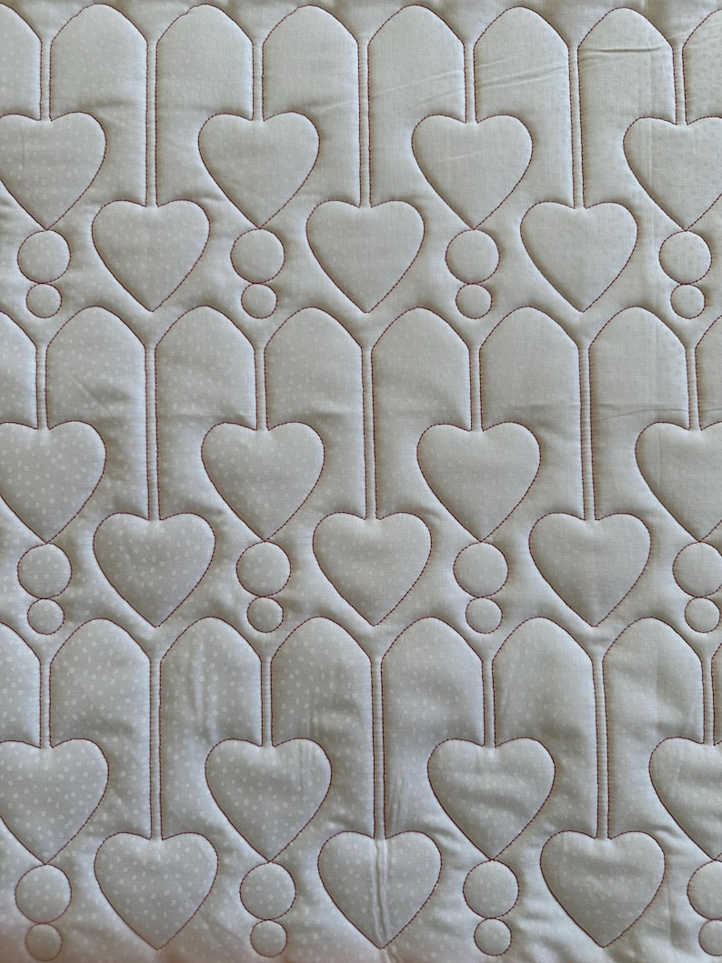 Heart Drop Panto Digital Design for Longarm Quilting Edge to Edge E2E ...