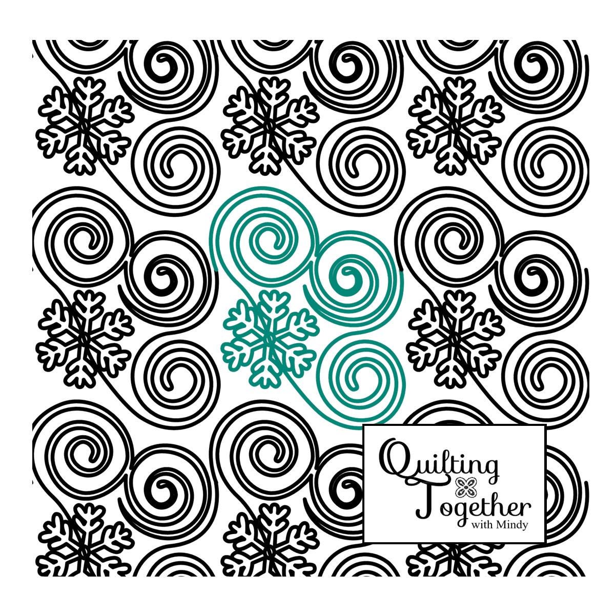 Flurries Digital Panto Design for Longarm Edge to Edge E2E Quilting ...