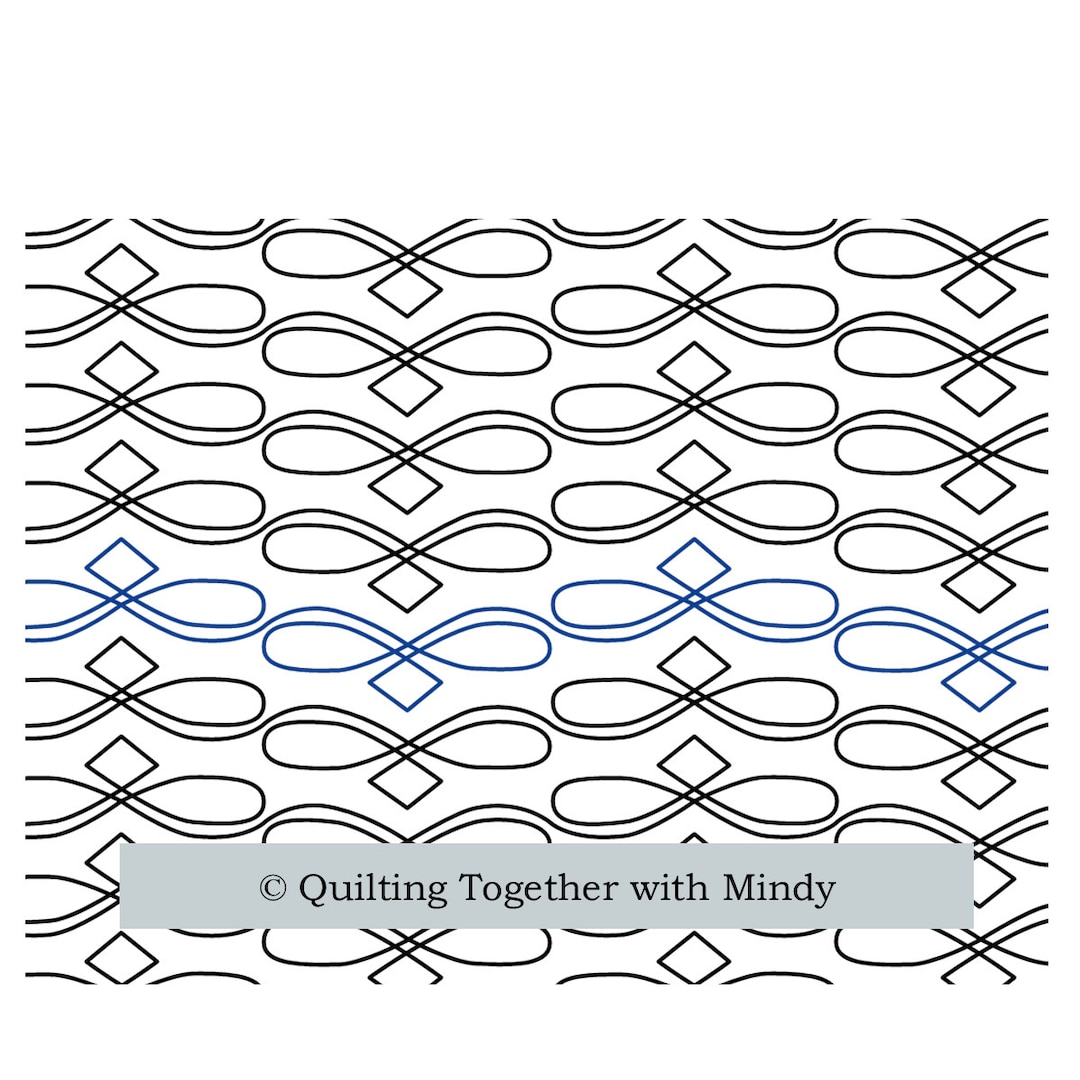 Ribbon Loops Digital Quilting Design for Longarm Edge to Edge