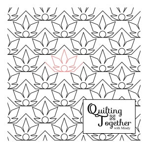 Cordyline Digital Design for Edge to Edge and Pantograph Longarm Quilting