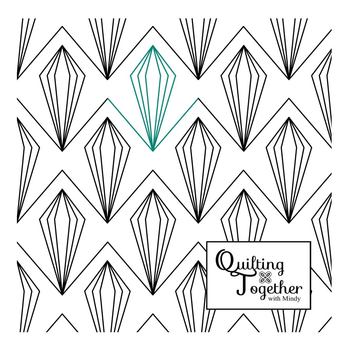 Jewel Digital Panto Design for Longarm Edge to Edge E2E Quilting ...