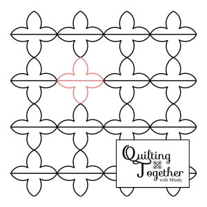 Skinny Quatrefoil Longarm Quilting Digital Design for Edge to Edge and Pantograph
