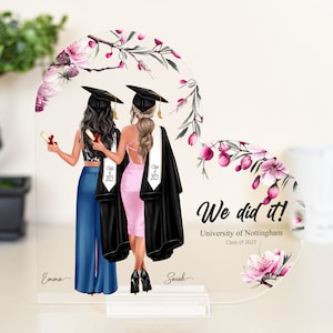 Graduation Gifts For Her Graduation Gift 2023 Heart shape Graduation Acrylic Plaque, Personalised Graduation Card, University Graduation image 1