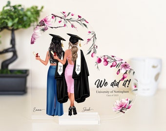 Graduation Gifts For Her | Graduation Gift 2023 | Heart shape Graduation Acrylic Plaque, Personalised Graduation Card, University Graduation