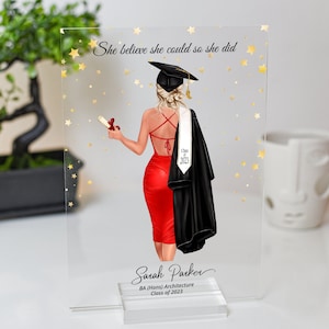 Graduation Gift 2023, Graduation gift for her, Congratulations gift, Grad Gift f or daughter, gift for best friend, Acrylic Plaque and Stand