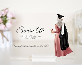 Custom Islamic Graduation Acrylic Plaque: Meaningful Muslim Gift
