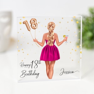 18e verjaardag cadeau meisje, verjaardagscadeau voor haar, 21e verjaardagscadeau voor haar, verjaardagscadeau voor vriend, 18 vandaag plaquette, 16e 18e 21e elke leeftijd