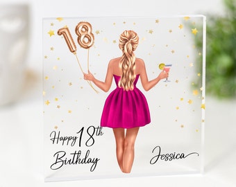 Personalized 18th Birthday Acrylic Plaque: Keepsake Gift